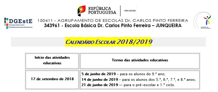 2018 07 08 CalendarioEscolar 18 19
